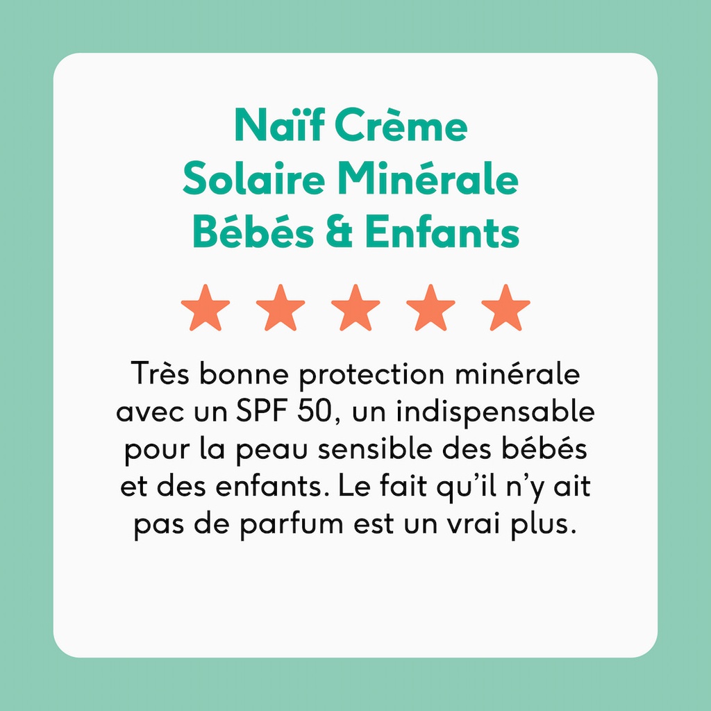 Naïf - Crème solaire minérale SPF50 100ml