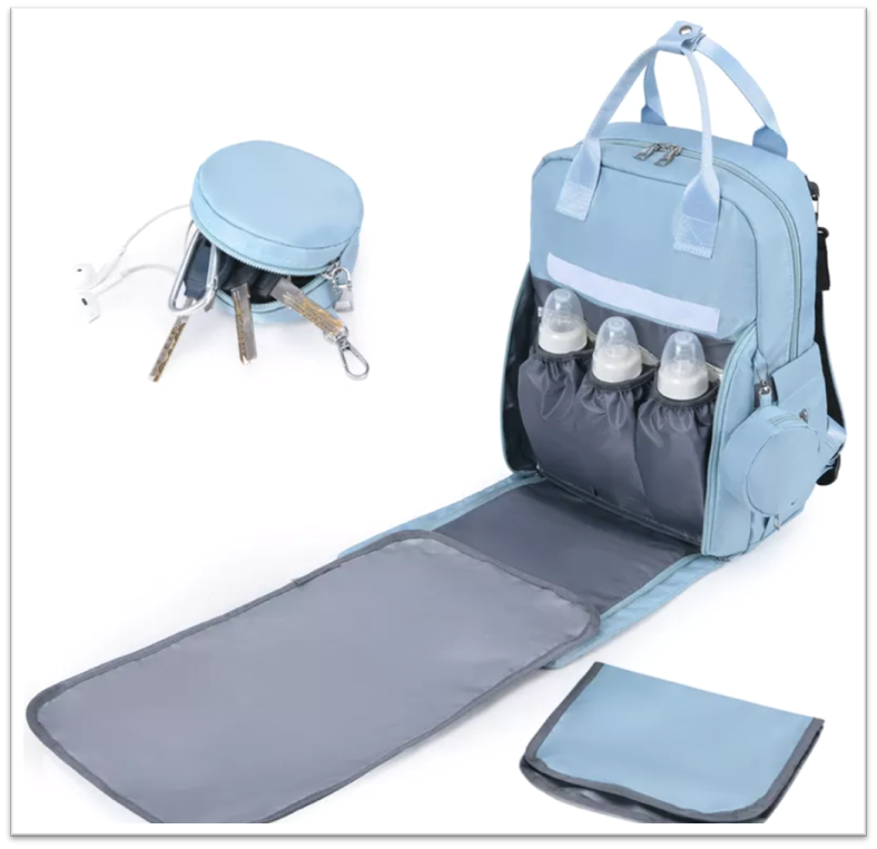 Sac à dos avec matelas à langer pliable