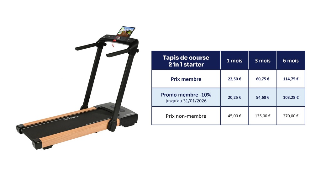 Tapis de course Christopeit 2 en 1 Bois