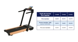 Tapis de course Christopeit 2 en 1 Bois